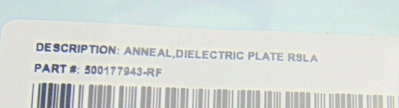 TEL Tokyo Electron Limited 500177943-RF Anneal Dielectric Plate RSL A *new - Tech Equipment Spares, LLC