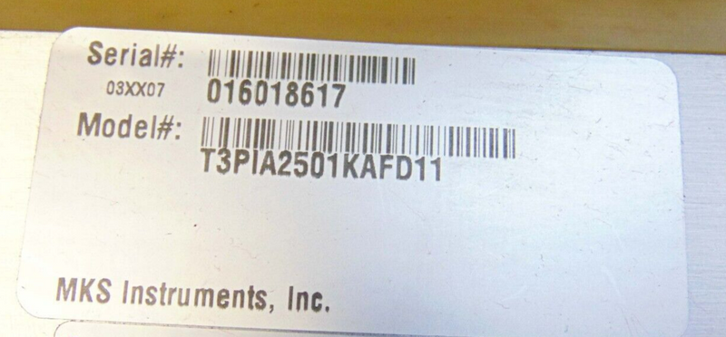 MKS T3P1A2501KAFD11 Pendulum Valve *used working - Tech Equipment Spares, LLC