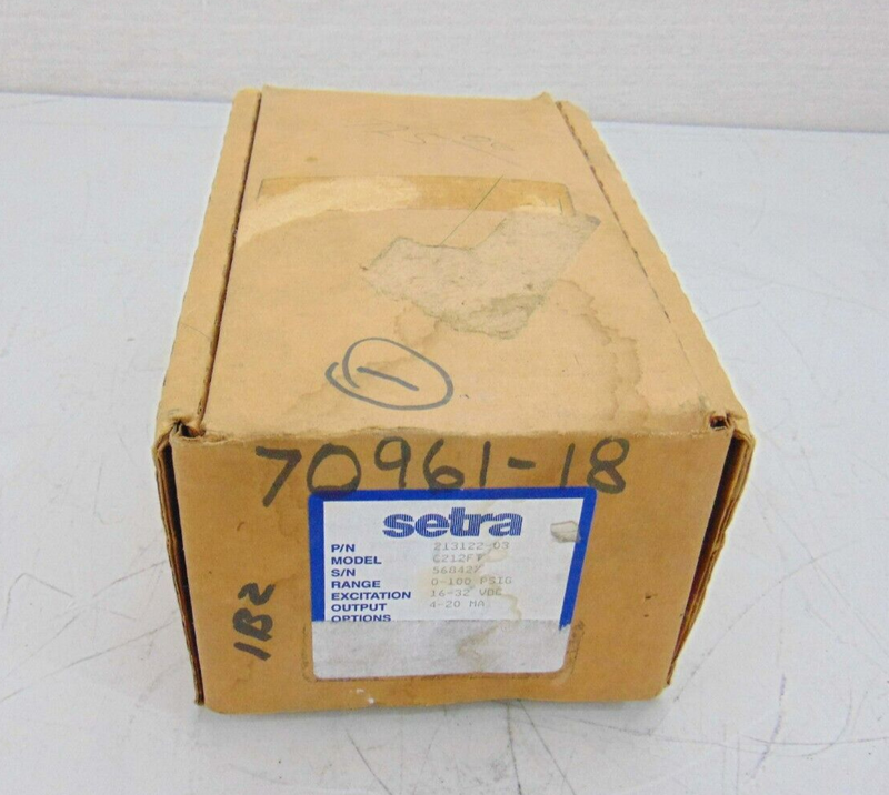 Setra 213122-03 C212FT Transducer 0-100 PSIG *new surplus - Tech Equipment Spares, LLC