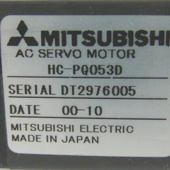 Mitsubishi HC-PQ053D AC Servo Motor *used working, 90-day warranty - Tech Equipment Spares, LLC