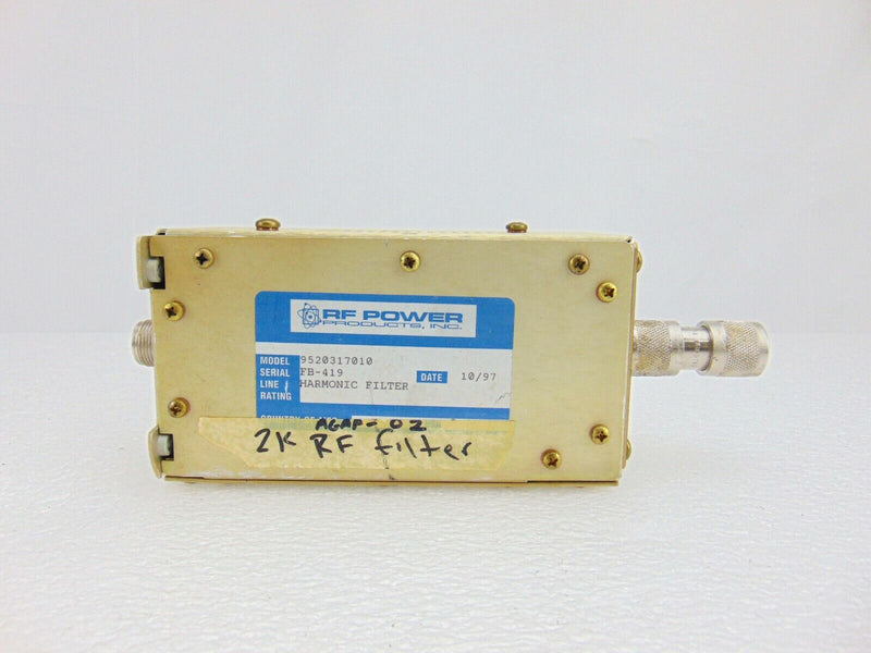 Advanced Energy RFPP 9520317010 Harmonic Filter 2kW RF Filter *used working - Tech Equipment Spares, LLC