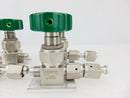 Swagelok SS-DSVCR4 Manual Stainless Steel Valve, lot of 4 *used working - Tech Equipment Spares, LLC