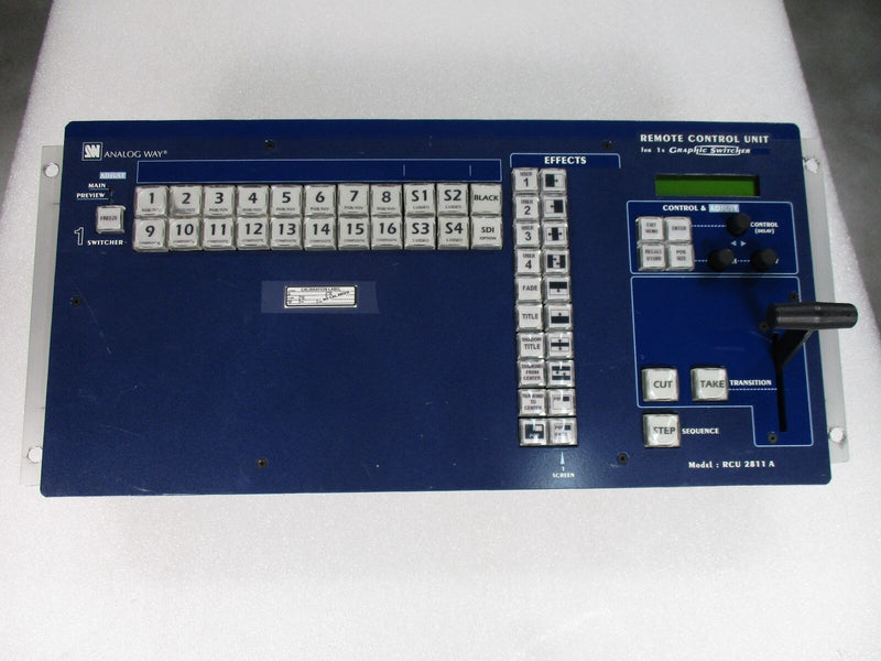 Analog Way RCU 2811A Remote Control Unit for 1x Graphic Switcher Zeiss 1455 SEM - Tech Equipment Spares, LLC
