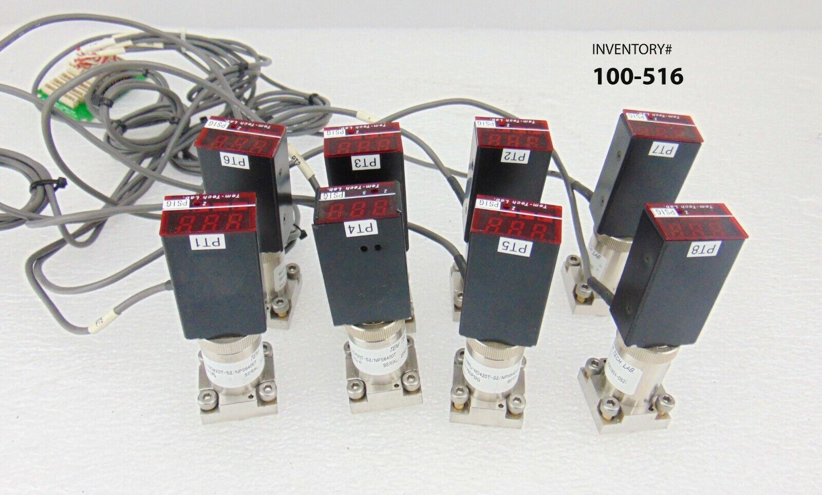 Tem Tech Lab HYPFU-ND420T-S2/NPS6400T Pressure Transducer, lot of 8 ...