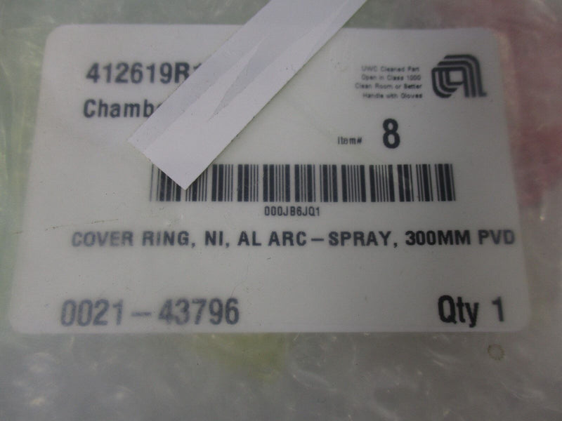 AMAT Applied Materials 0021-43796 Cover Ring NI AL ARC-Sray 300mm PVD (New) - Tech Equipment Spares, LLC