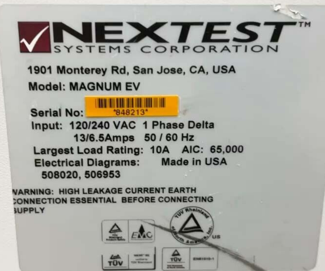 Nextest System Nextest Magnum EV Test System *used working | Tech Equipment Spares, LLC