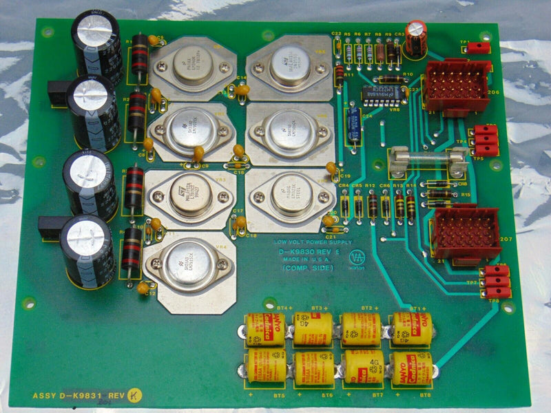 Varian Assy D-K9831 Rev K Low Voltage Power Supply D-K9830 Rev E *used working - Tech Equipment Spares, LLC