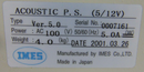 IMES Ver 5.0 Acoustic Tester *used working - Tech Equipment Spares, LLC