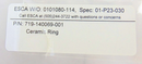 LAM 716-140069-001 Ceramic Ring *cleaned - Tech Equipment Spares, LLC