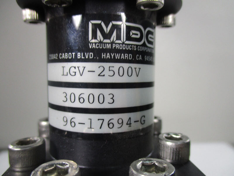 MDC LGV-2500V 306003 Manual Gate Valve (working) - Tech Equipment Spares, LLC