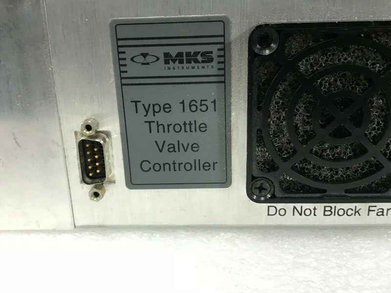 MKS T3BIA-27623 1651D2S2 Throttle Valve and Controller (Used Working) - Tech Equipment Spares, LLC