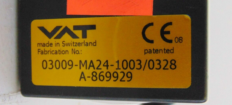 VAT 03009-MA24-1003 Slit Valve *used working* - Tech Equipment Spares, LLC