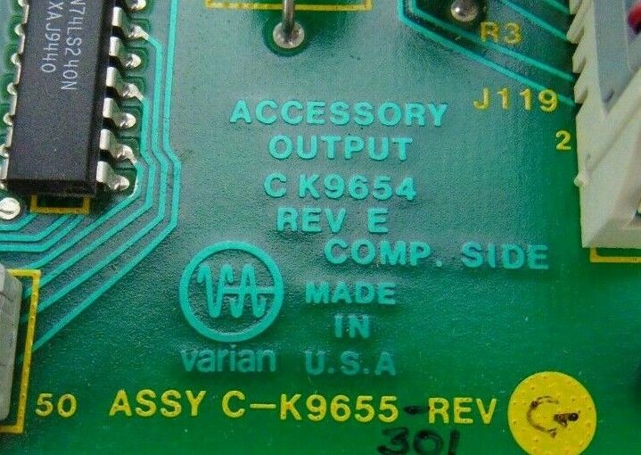 Varian C K9654 Rev E Assy C-K9655 Rev G Accessory Output Circuit Board *used wor - Tech Equipment Spares, LLC