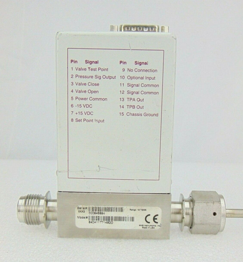 MKS 640A11TT1K62D Pressure Controller 10 Torr Swagelok 6LV-DABW4-P-C *working - Tech Equipment Spares, LLC