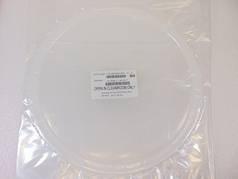 LAM Research 716-087943-220 Quartz Ring *new surplus, 90 day warranty* - Tech Equipment Spares, LLC