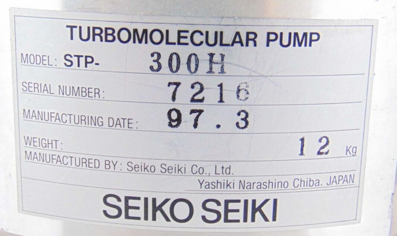 Edwards Seiko Seiki STP-300H Turbo Pump *used working - Tech Equipment Spares, LLC