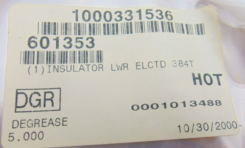 LAM Research 601353 Insulator LWR ELCTD 384T *new surplus - Tech Equipment Spares, LLC