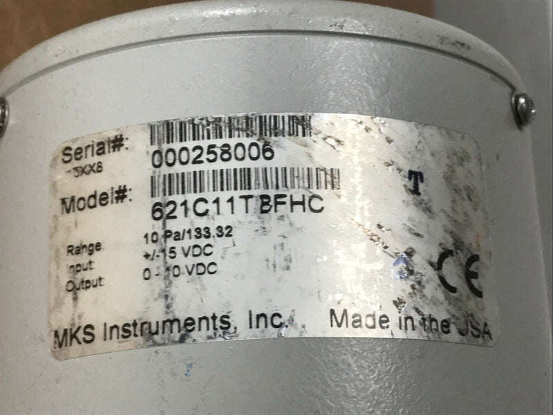 MKS 621C11TBFHC Remote Transducer 10 Pa/ 133.32(used working) - Tech Equipment Spares, LLC