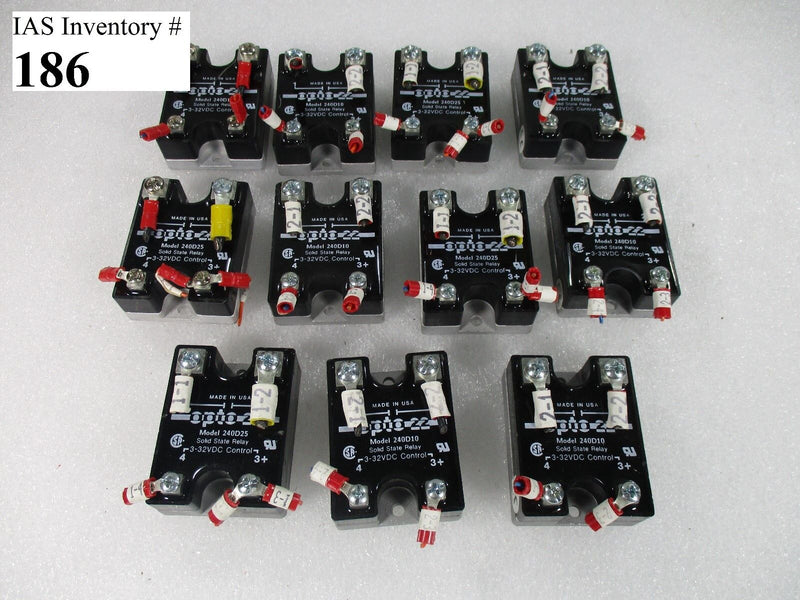 Opto 240D10 Solid State Relay (Lot of  11) Used Working   - Tech Equipment Spares, LLC