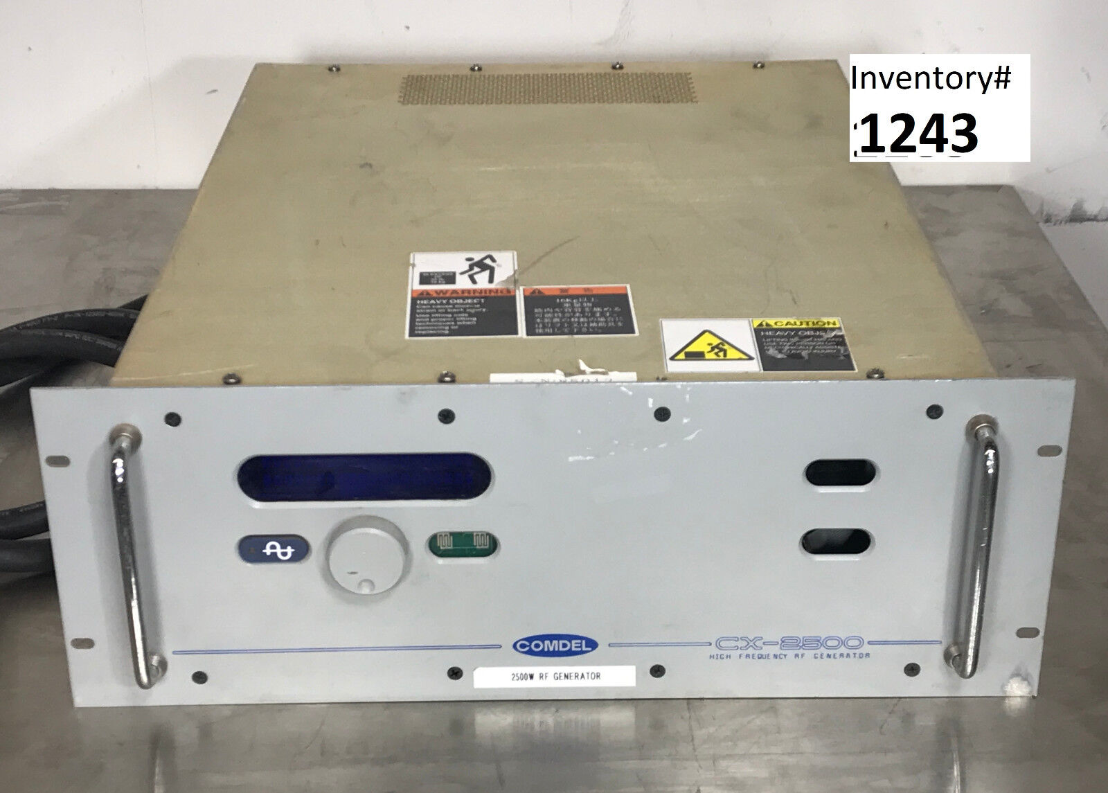 Comdel CX-2500 RF Generator FP3303RD, 208V, 3.39 MHz-25000W (as is for ...