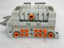 SMC VV5Q11-06-DAM00667 Pneumatic Manifold VQ1200Y-5-X35 VVQ-1000, 6 Space - Tech Equipment Spares, LLC
