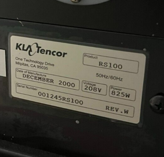 KLA Tencor RS-100 Omnimap Resistivity Mapping System *untested - Tech Equipment Spares, LLC