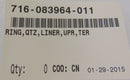 LAM Research 716-083964-011 QTZ LINER UPR ER Ring *new surplus, 90 day warranty* - Tech Equipment Spares, LLC