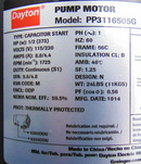 Dayton 6DHJ1A Gear Pump PP3116505G Motor *new surplus - Tech Equipment Spares, LLC