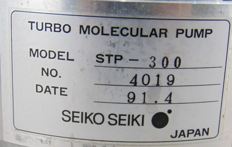 Seiko Seiki STP-300 Turbo Pump *used working - Tech Equipment Spares, LLC