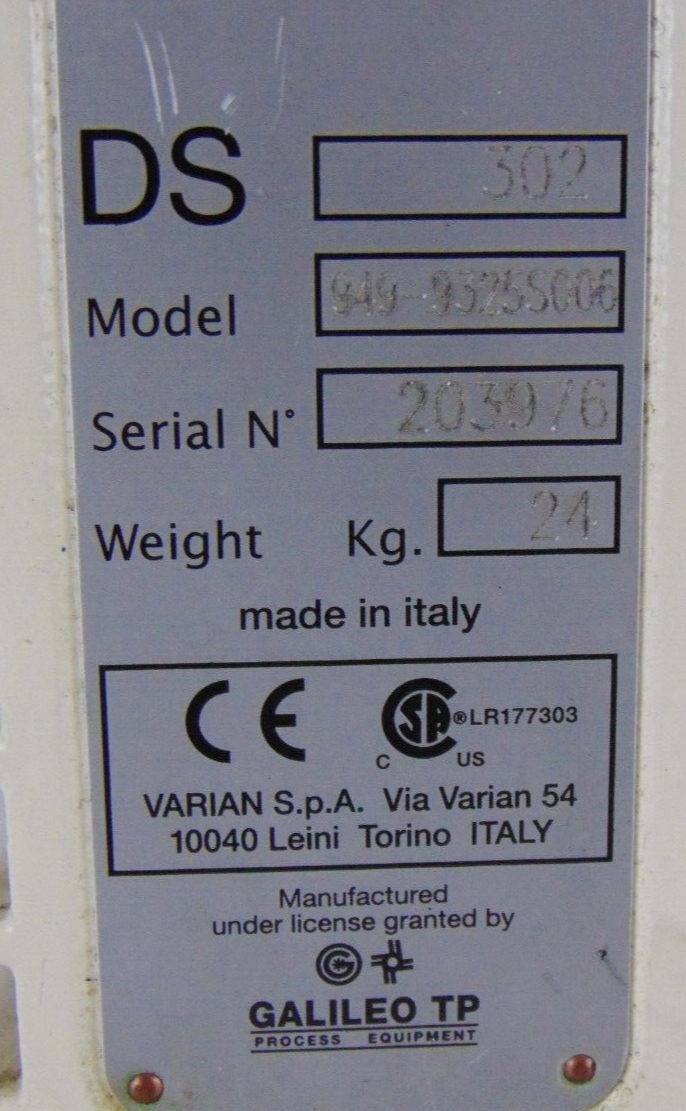 Varian DS 302 Vacuum Pump *used working - Tech Equipment Spares, LLC