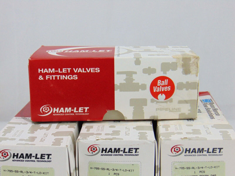 Ham-let H-795-SS-RL-3/4-T-LD-KIT Ball Valve, lot of 7 *new surplus - Tech Equipment Spares, LLC
