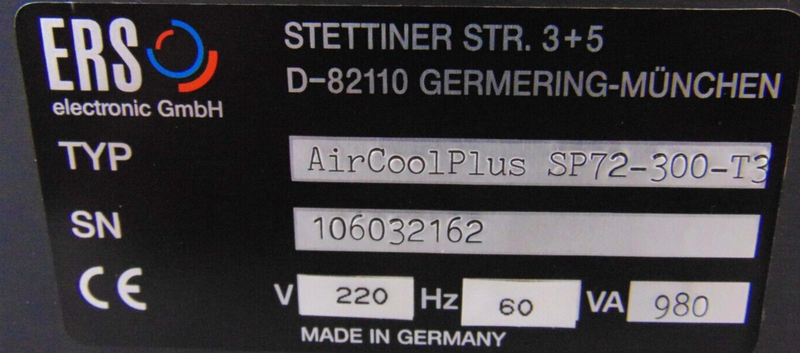 ERS AirCoolPlus SP72-300-T Controller Air Cool Plus SP72-300 *new surplus - Tech Equipment Spares, LLC
