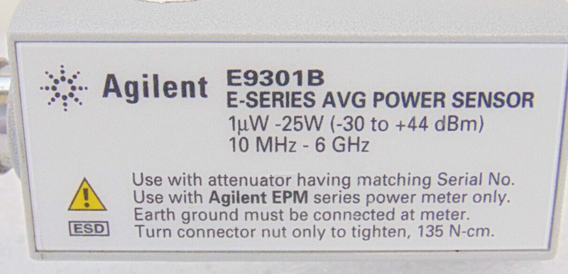 Agilent E9301B AVG Power Sensor E-Series HP 30db Attenuator *used working - Tech Equipment Spares, LLC
