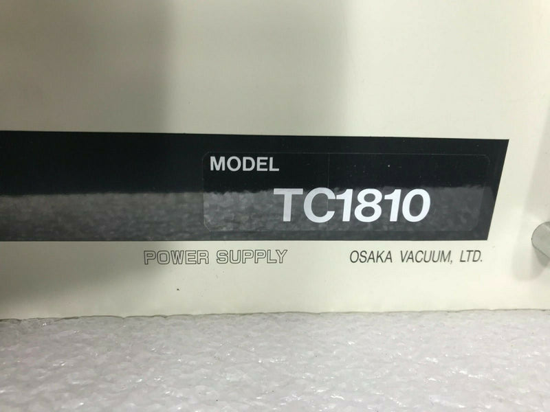 Osaka TC1810 Power Supply Turbo Pump Controller TC 1810 *Used Working, 90 Day Wa - Tech Equipment Spares, LLC