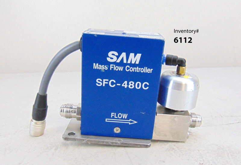 SAM SFC-480C Mass Flow Controller, He 20sccm *used working - Tech Equipment Spares, LLC