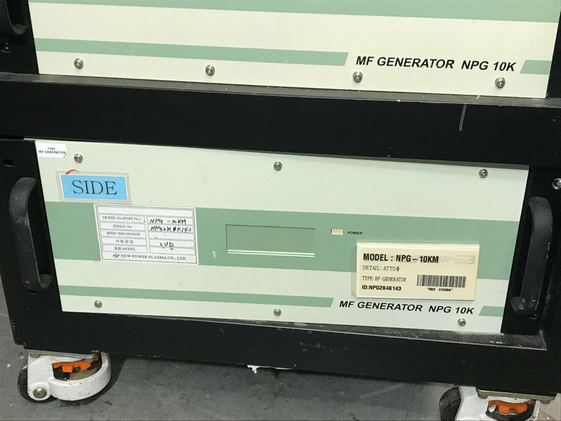 New Power Plasma NPRPC-100G-01 NPG-10KM RF Generator Rack (Used Working) - Tech Equipment Spares, LLC