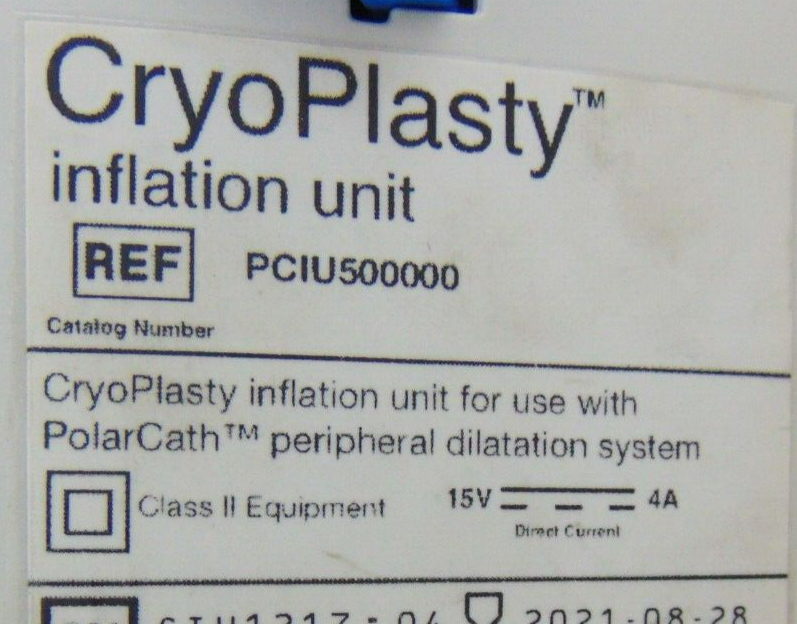 PolarCath CryoPlasy Inflation Unit PCIU500000 *used working - Tech Equipment Spares, LLC