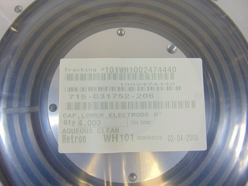 LAM Research 715-031752-206 Gap Lower Electrode 6 R3-R5-5 *cleaned* - Tech Equipment Spares, LLC