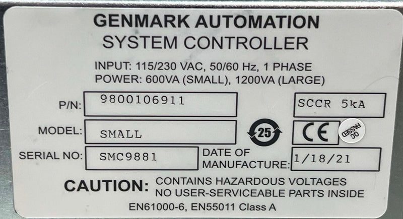 Genmark 4P101964 2LA122069 Wafer Transfer Robot 9800106911 Small Robot Controller *refurbished - Tech Equipment Spares, LLC